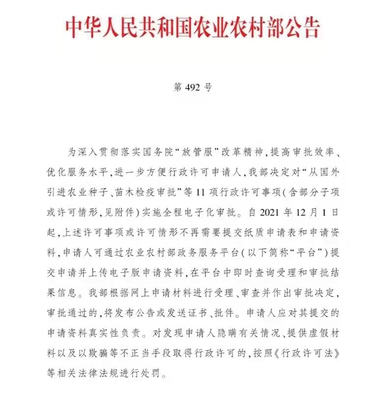 12月1日起施行！農(nóng)藥和肥料登記中的部分事項實施全程電子化審批(圖2)
